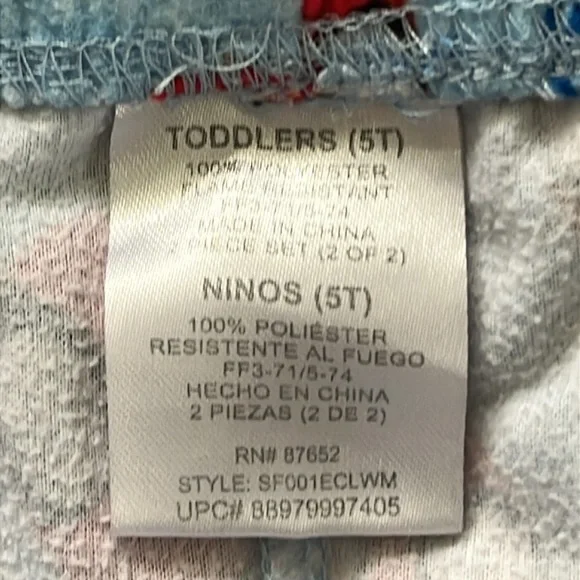 Marvel Spiderman Blue Red Pajama Pants, Elastic Waist, Size 5T Polyester - Picture 8 of 9